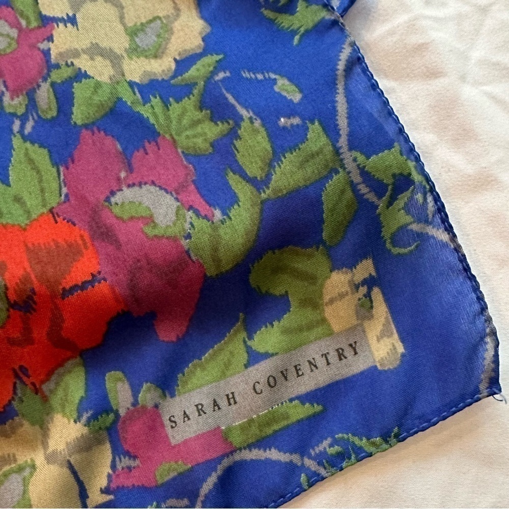 Vintage Sarah Coventry Long Rectangle Floral Scarf Semi-Sheer 52” x 9” - Picture 2 of 4